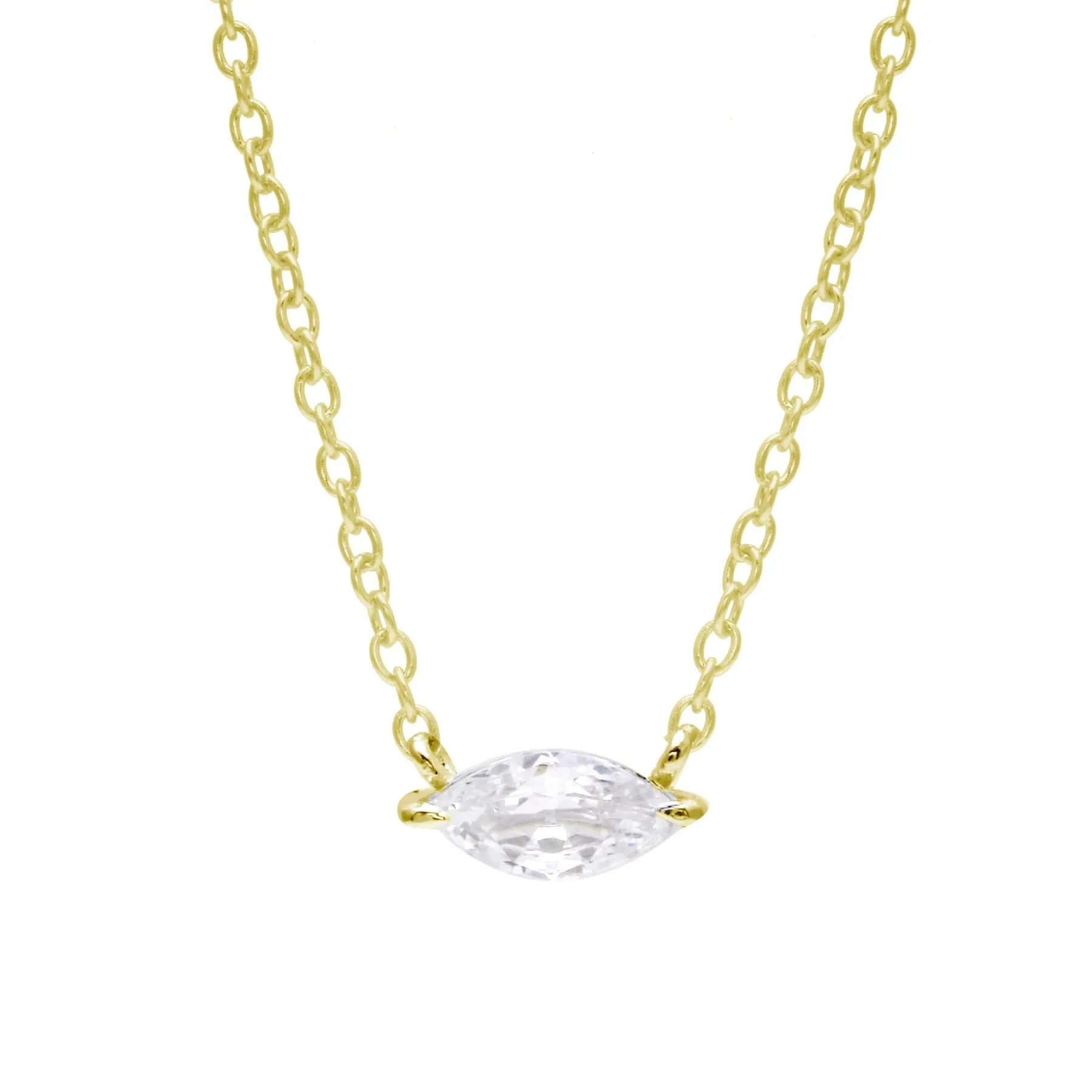 Solitaire CZ Necklace