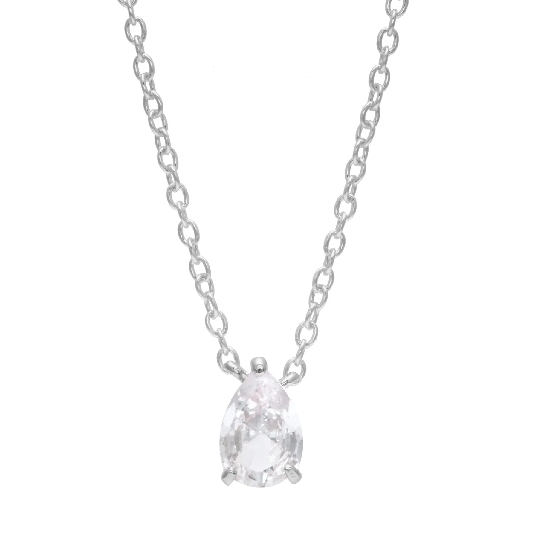 Solitaire CZ Necklace