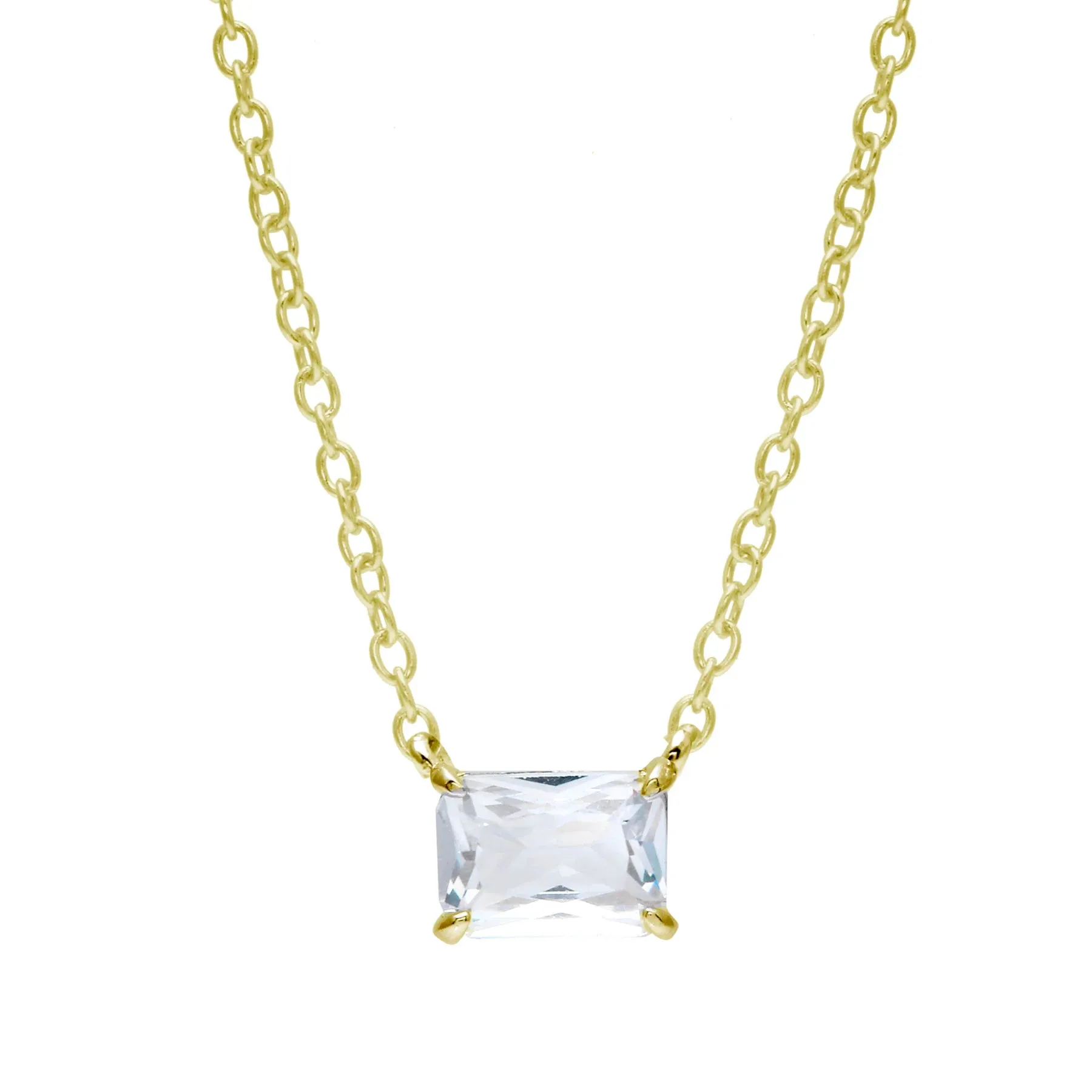 Solitaire CZ Necklace