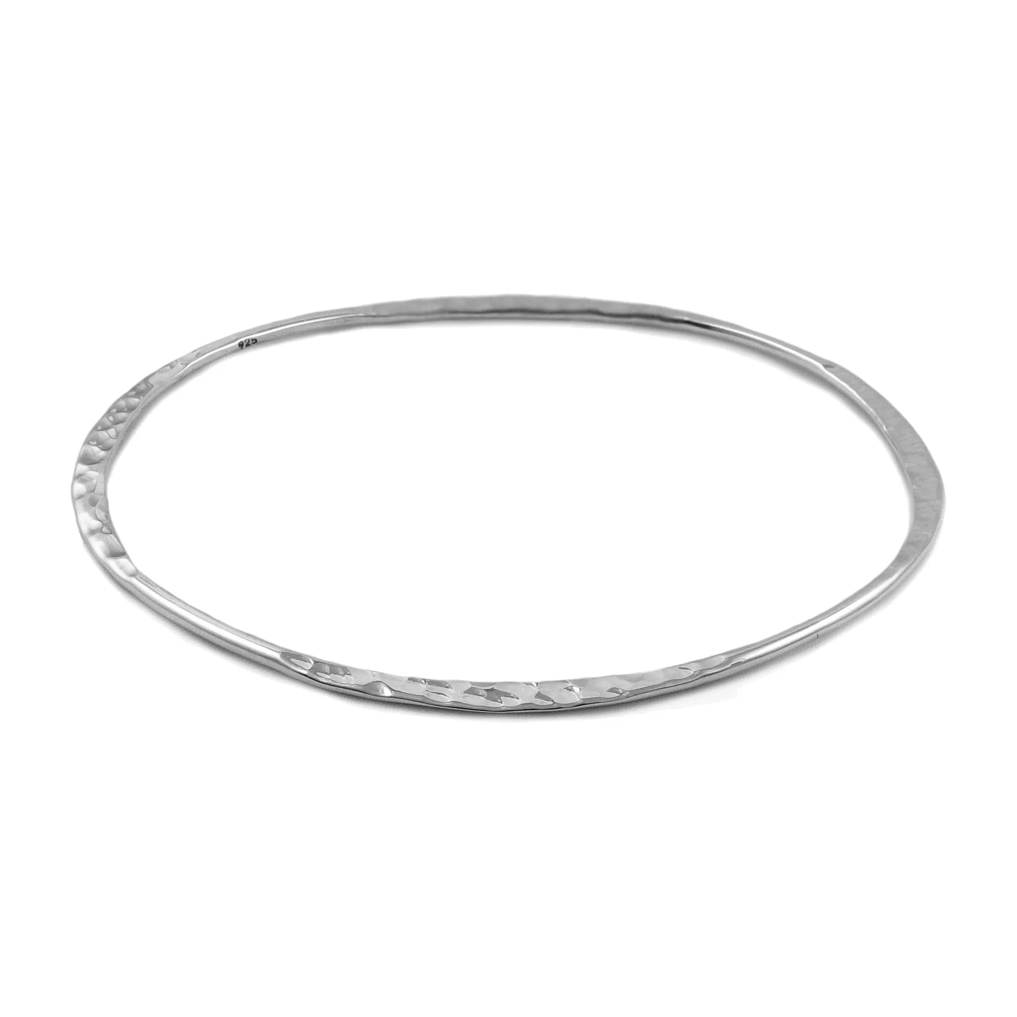 Sterling Silver Oval Bangle