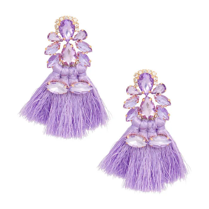 Tassel Crystal Med Earrings for Women