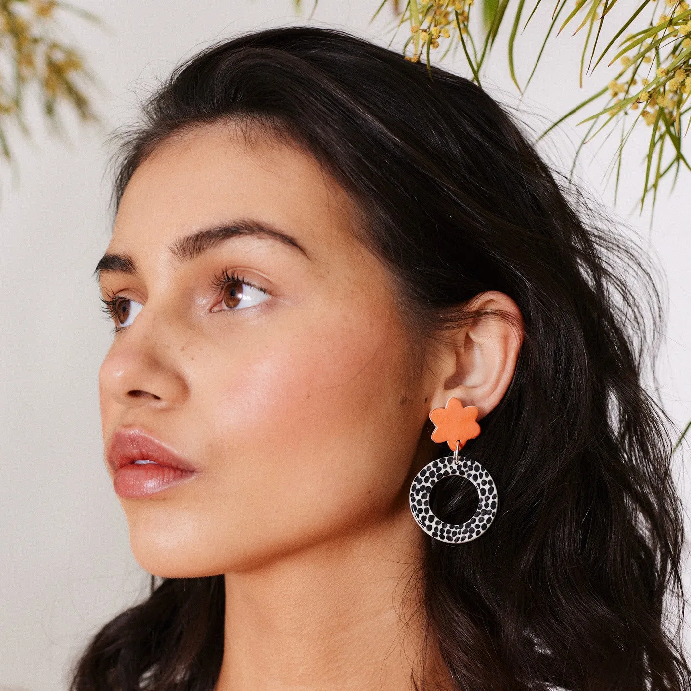 Terra Vista Sun Hoop Earrings