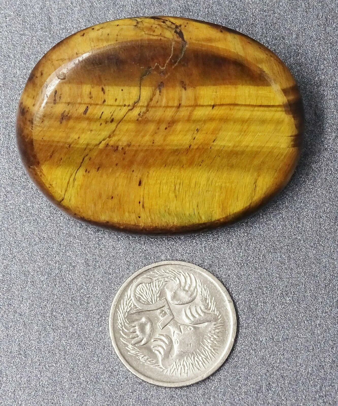 Tigers Eye Cabochon Oval Ladies Brooch