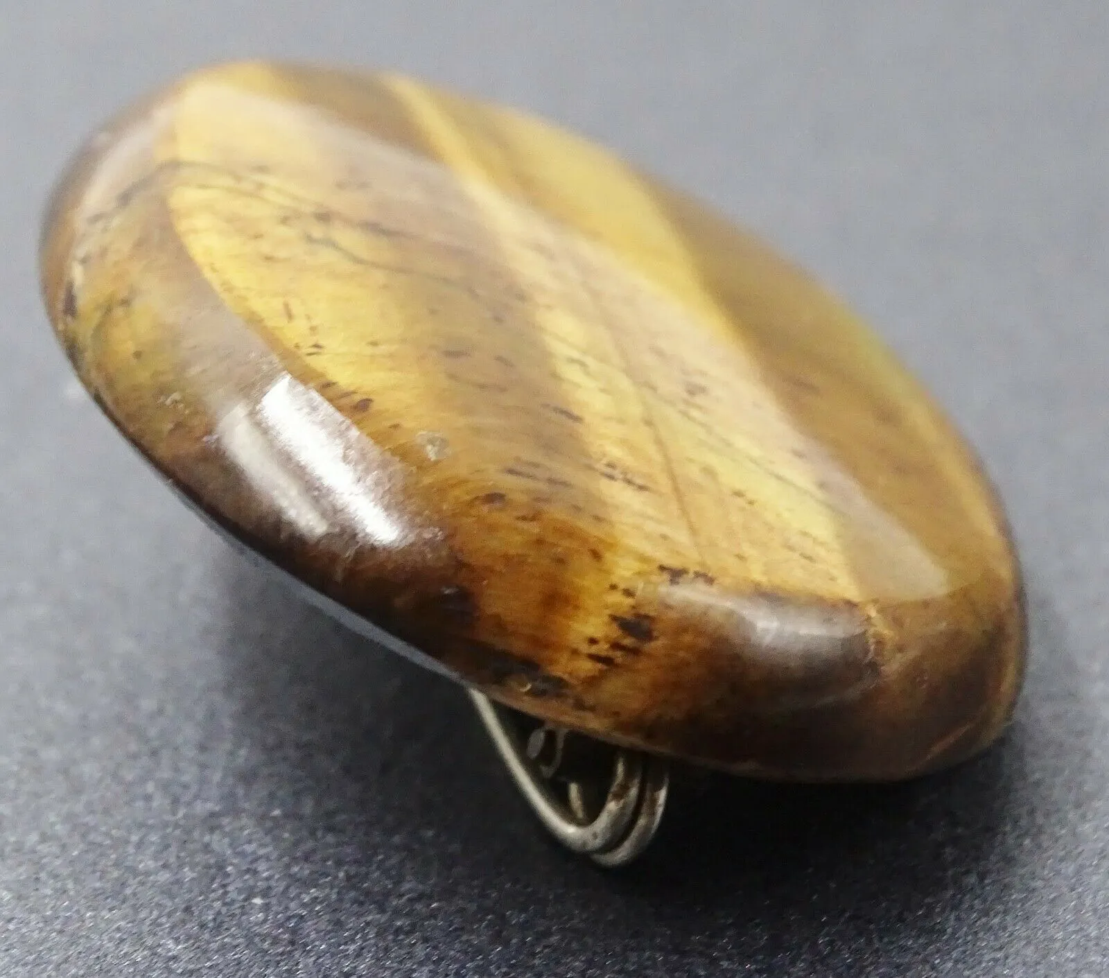 Tigers Eye Cabochon Oval Ladies Brooch