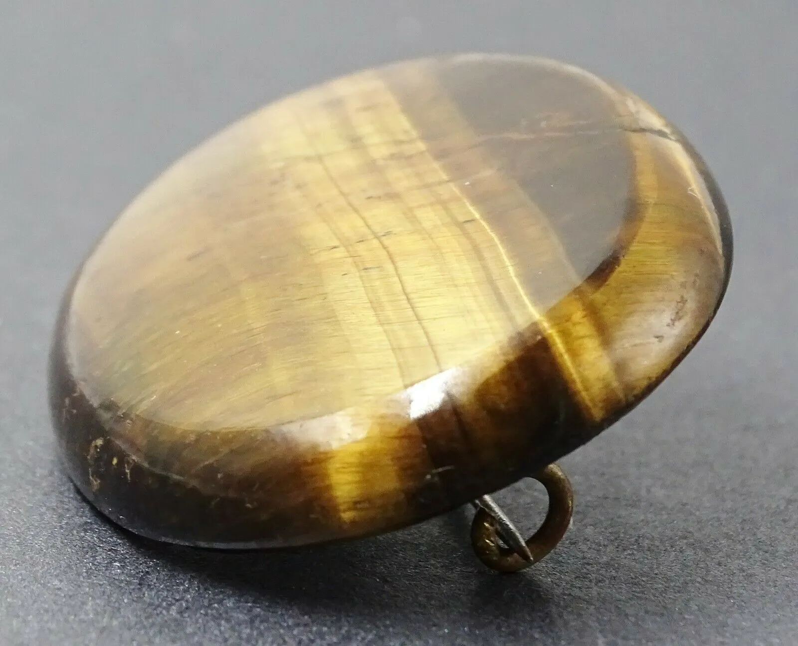 Tigers Eye Cabochon Oval Ladies Brooch