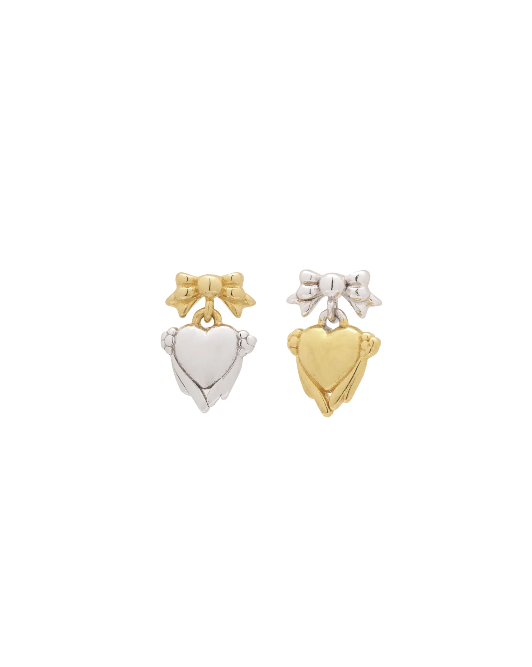 Two-Toned Bow Earrings