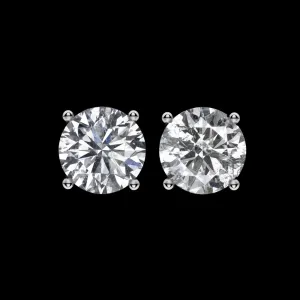 VG CUT 0.88ct E-F CLEAN NATURAL DIAMOND STUD EARRINGS ROUND 3/4ct 1 CARAT PAIR