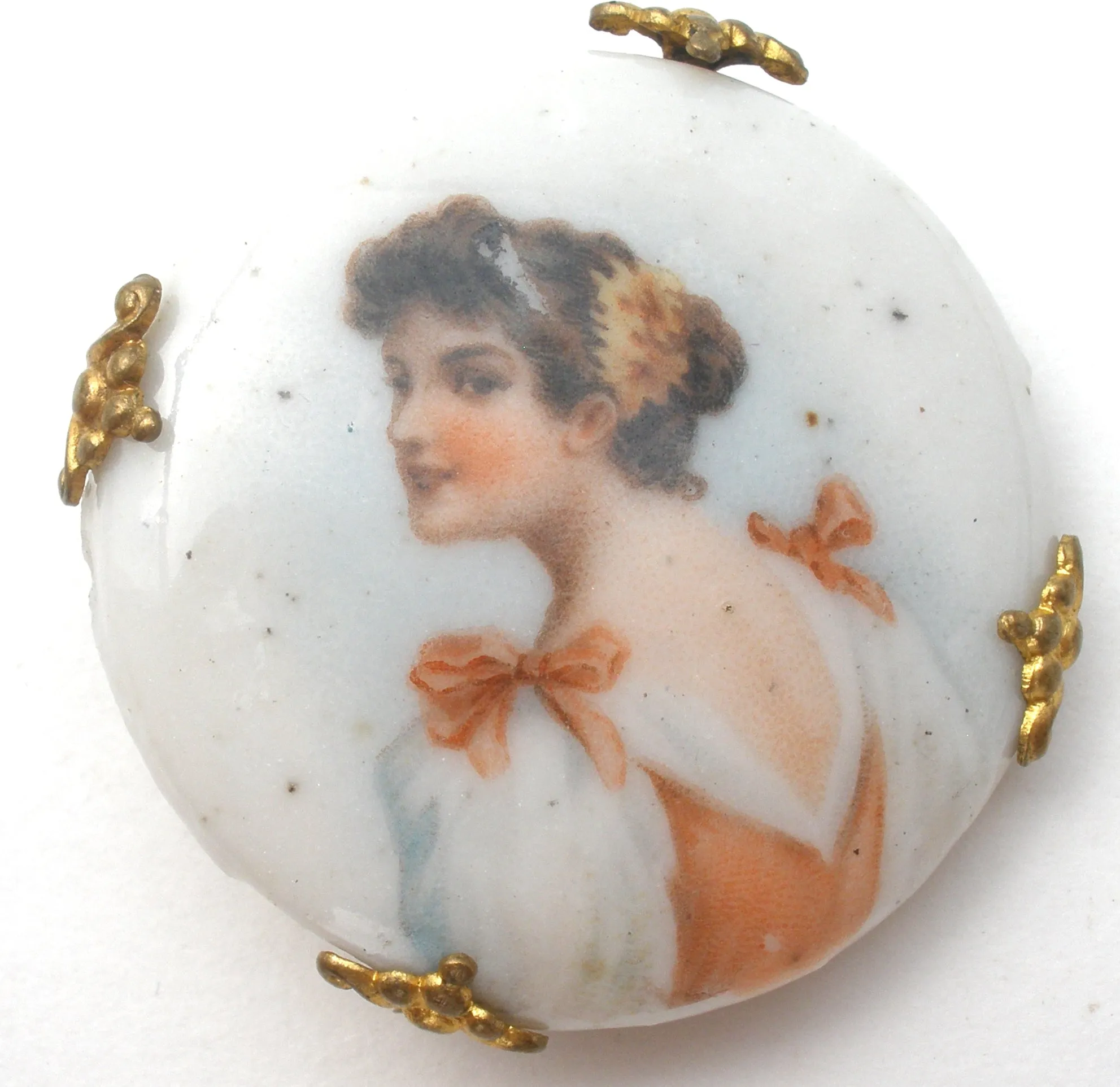 Victorian Lady Portrait Brooch Pin