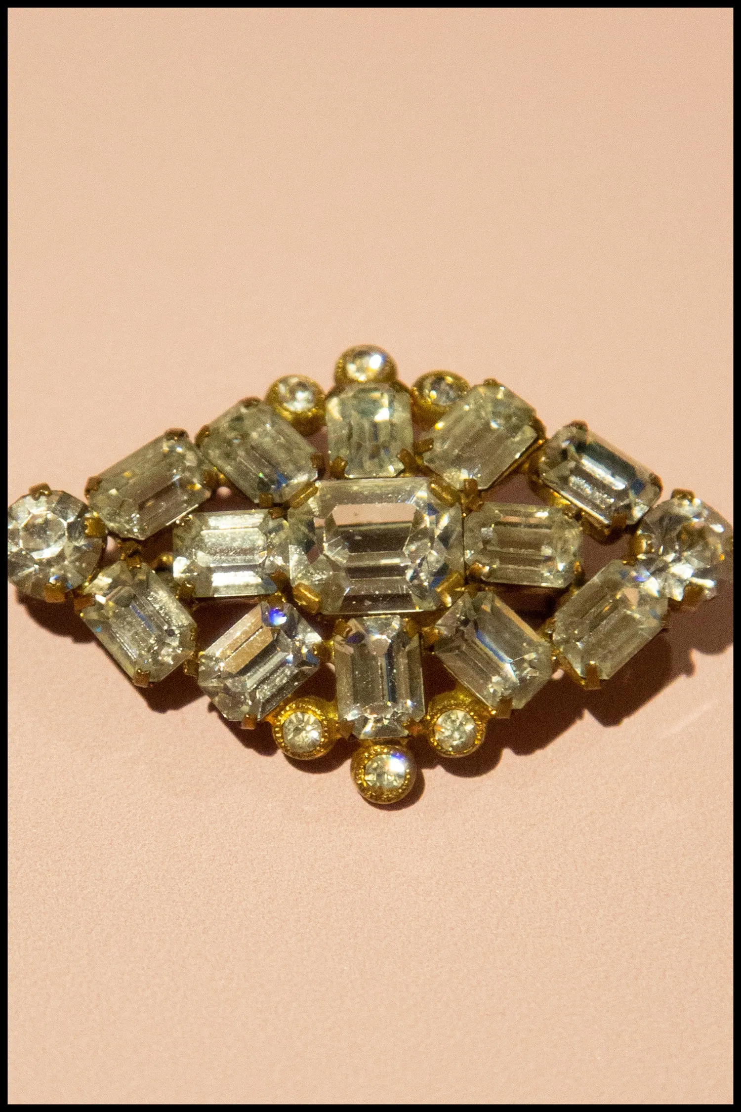 Vintage 1930s Art Deco Rhinestone Brooch