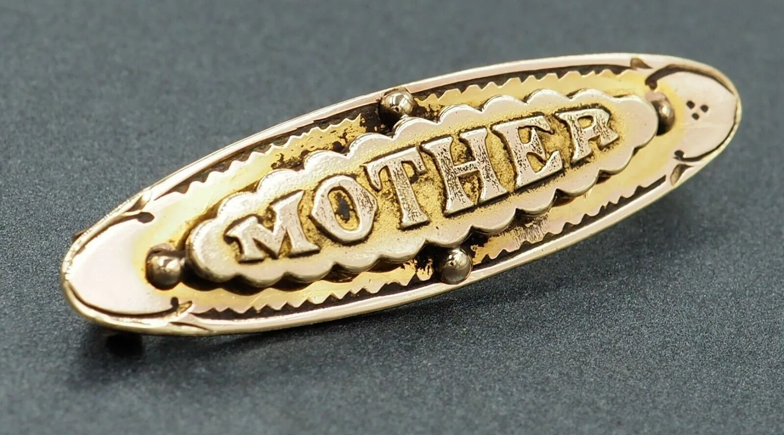 Vintage "Mother" 9ct Yellow Gold Brooch