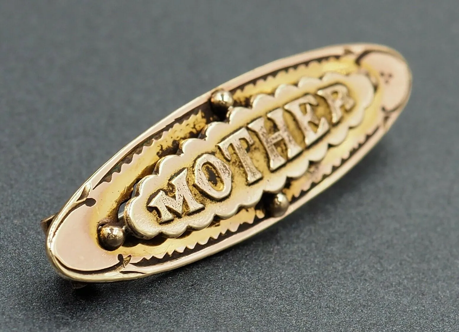 Vintage "Mother" 9ct Yellow Gold Brooch