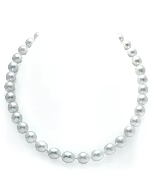 White South Sea Drop Shape Pearl Necklace, 9.0-11.0mm - AAAA Quality