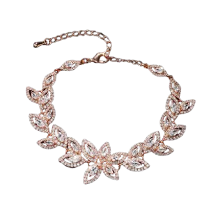 Women Stunning Rhinestone Flower Crystal Bracelets