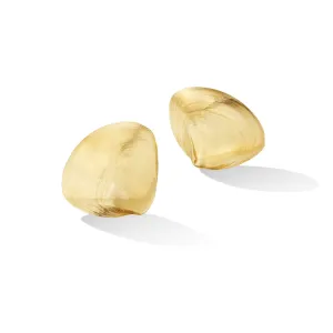 Yellow Gold Large Shell '70s Stud Earrings