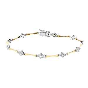 ZB838 Bracelet in 14k Gold with Diamonds